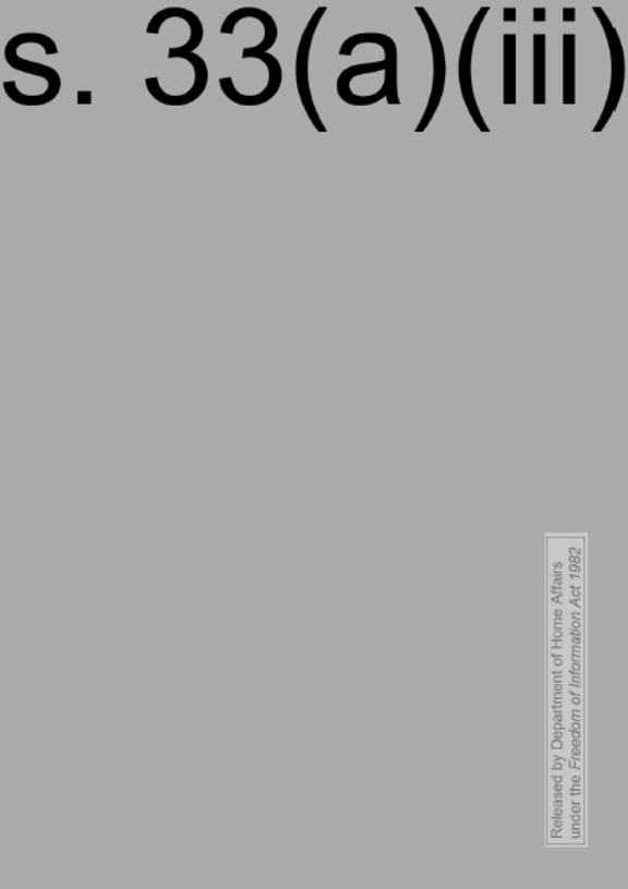 Australia's Home Affairs Department provided RNZ Pacific a 11-page document that was completely redacted.