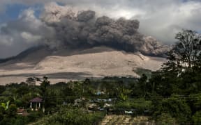 A Mount Sinabung eruption in February this year.