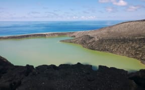 The volcanic island is covered with deep channels that are unstable to walk on.