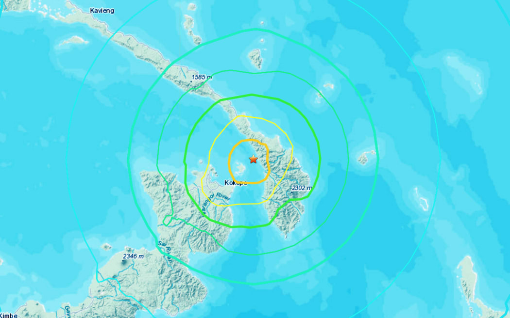 The magnitude 7.5 quake hit near  Rabaul in Papua New Guinea's remote New Britain island.
