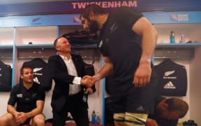 John Key and Sam Whitelock