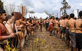 The haka pōwhiri was led by Tama Hata and coordinated by Dr Haturini McGarvey