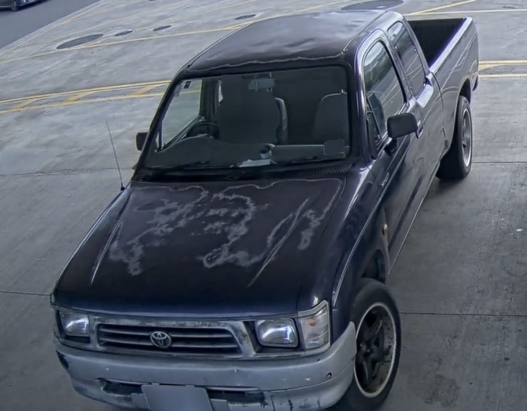 Pictured is the Toyota Hilux which police believe was used in the fatal shooting Korrey Whyman, 28, in Mourea, near Rotorua, September, 2022.