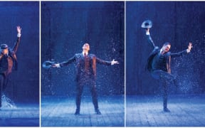 Rain is forecast for the century-old St James Theatre as it's turned into a "water park" to recreate the scenes made so famous by Gene Kelly and Debbie Reynolds.