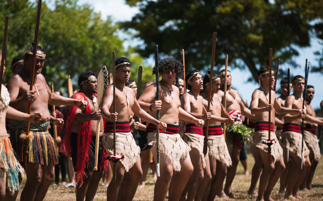 Politicians were welcomed with a pōwhiri at Te Whare Rūnanga on 4 February, 2021.