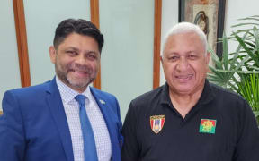 Aiyaz Sayed-Khaiyum and Frank Bainimarama. September 2023
