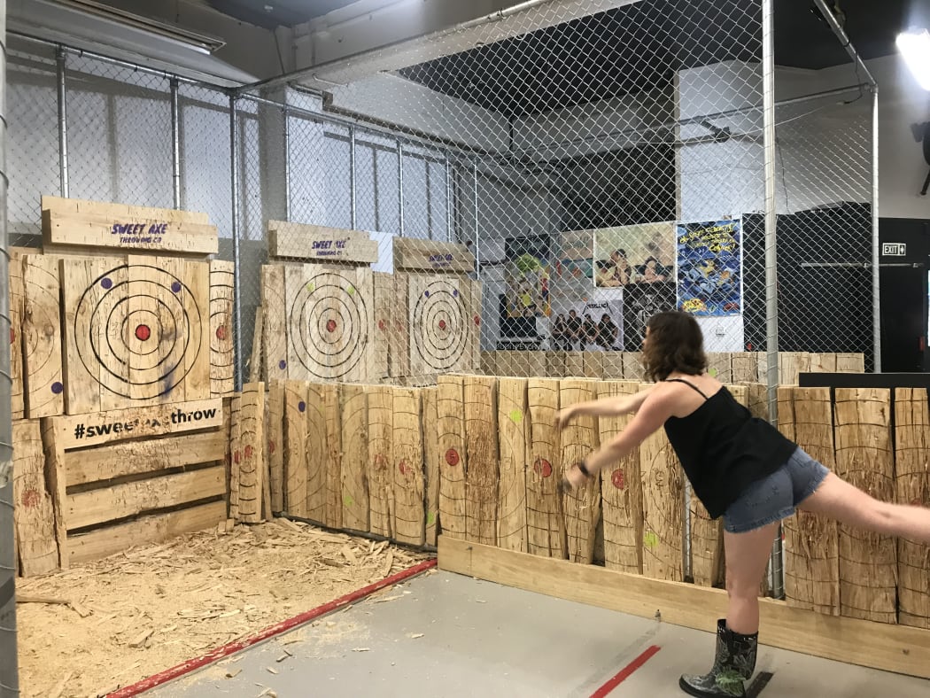 Margaret takes a shot