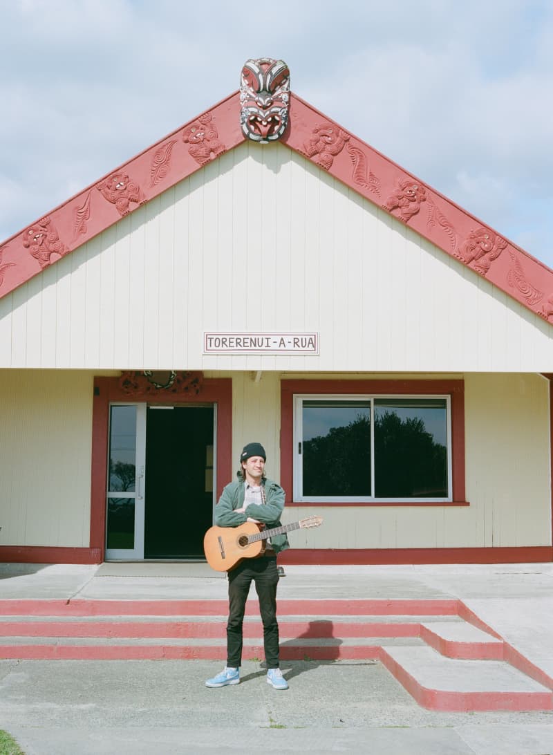 Williams at his whānau Marae in Tōrere.