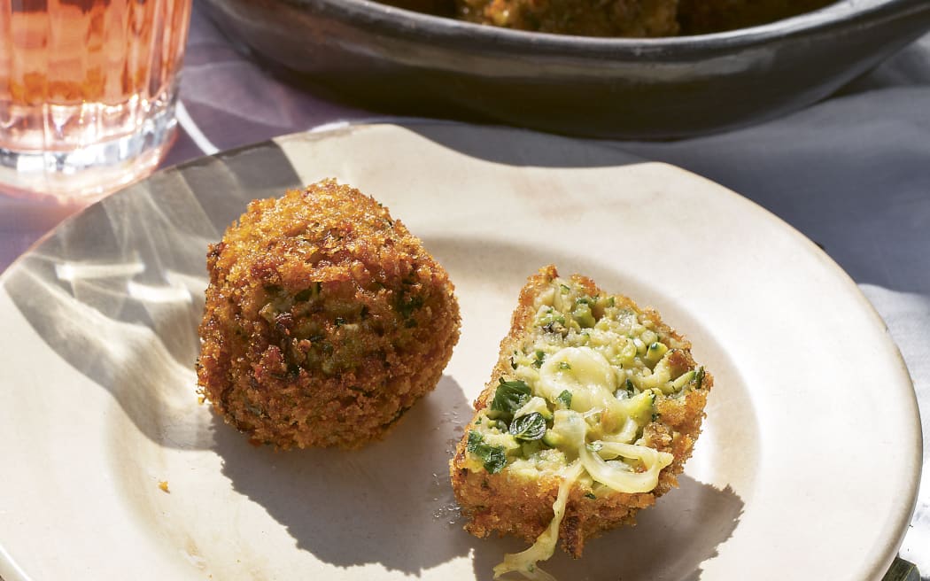 Zucchini Arancini, Bri DiMattina from her cookbook Nostrana