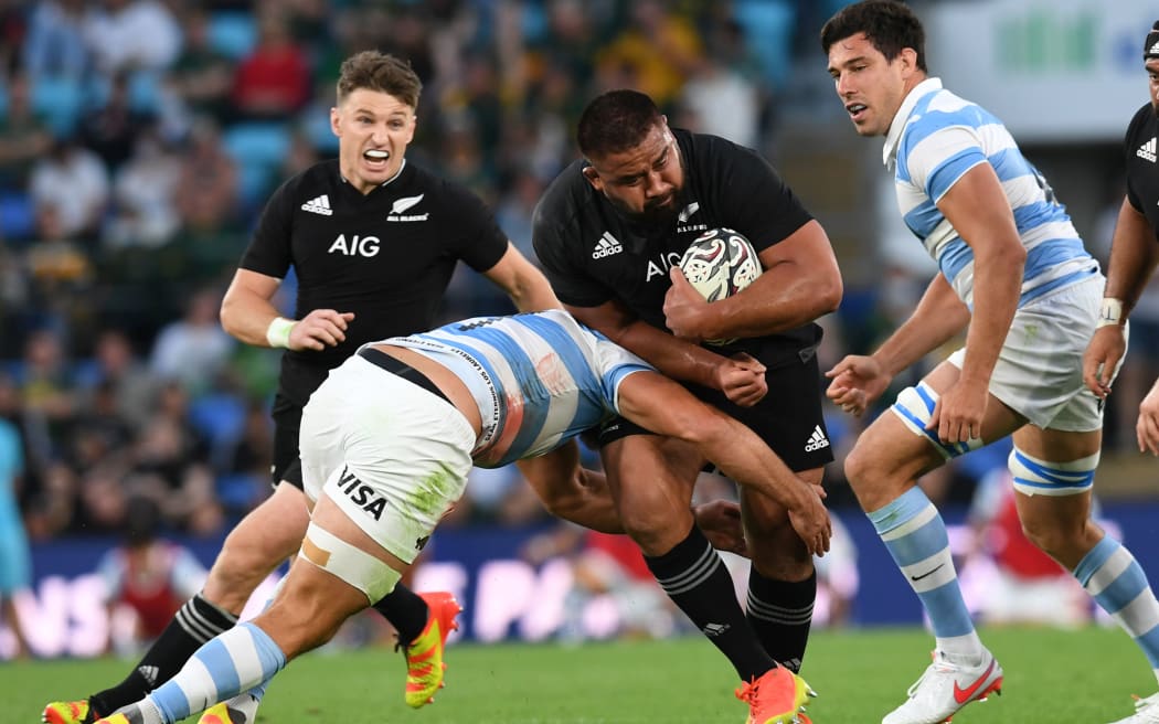 Nepo Laulala.
New Zealand All Blacks v Argentina. Rugby Championship test match.