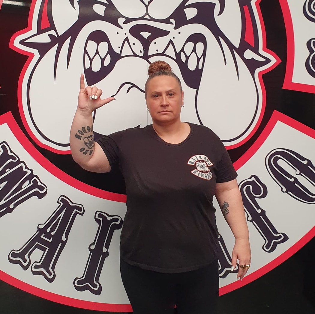 Paula Ormsby, leader of the women's chapter of the Waikato Mongrel Mob Kingdom.