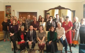 Supporters of the bill – including politicians and unions and business representatives gathered at Parliament this morning to celebrate its passing late last night.