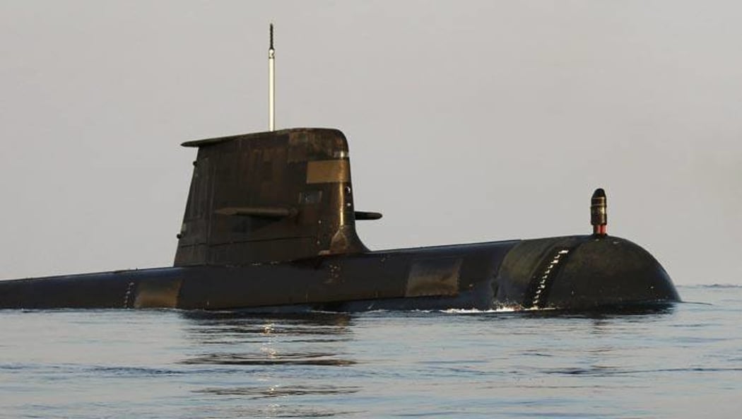 An Australian Navy Submarine transiting the Pacific visits Honiara briefly to obtain assistance for sick crew members. 14 June 2019