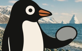 Owners of creative studio Kindred Milla Novak and Janelle Mais have launched a new penguin-backed export business selling pebbles - symbolic of the fact they live on a rocky outcrop, with all proceedings going to the colonies of Heard Island.