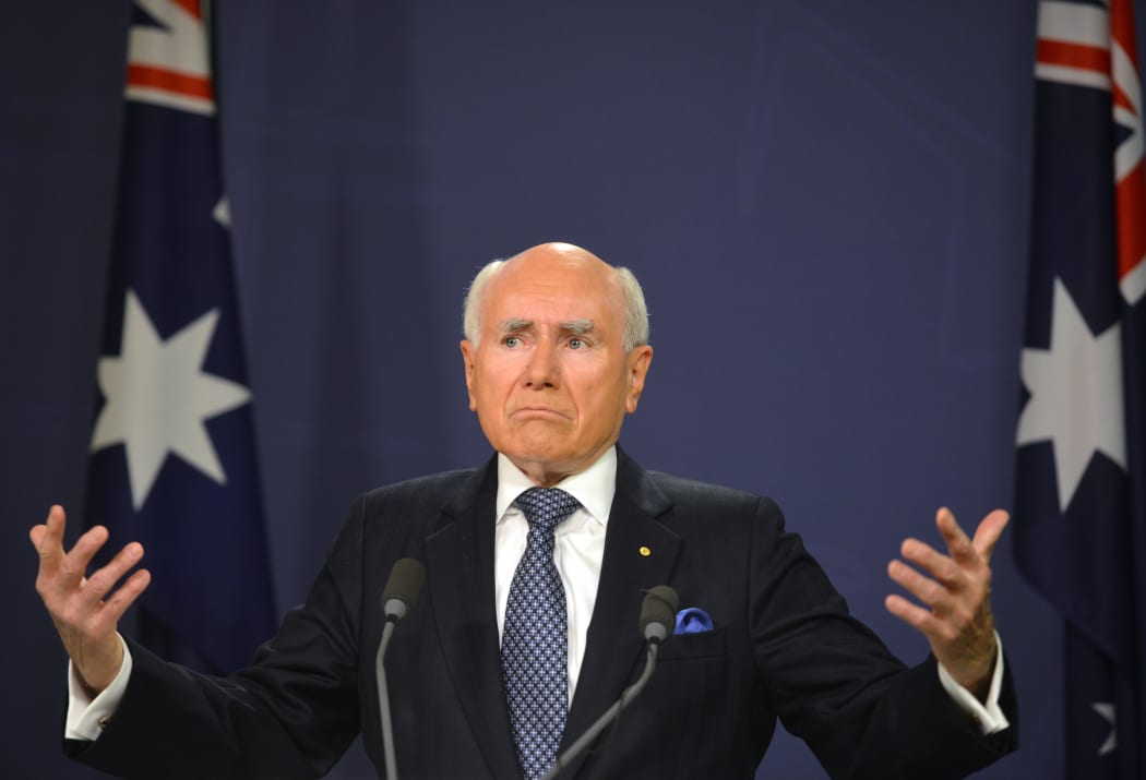 Former Australian prime minister John Howard speaks at a press conference in Sydney on July 7, 2016.  AFP PHOTO / PETER PARKS