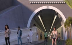 Artist’s impression of Mt Victoria tunnel for pedestrians and bicycles
