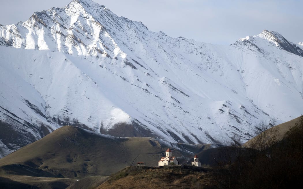 The Gudauri ski resort lies high up in the Caucasus Mountains, near Georgia's border with Russia.