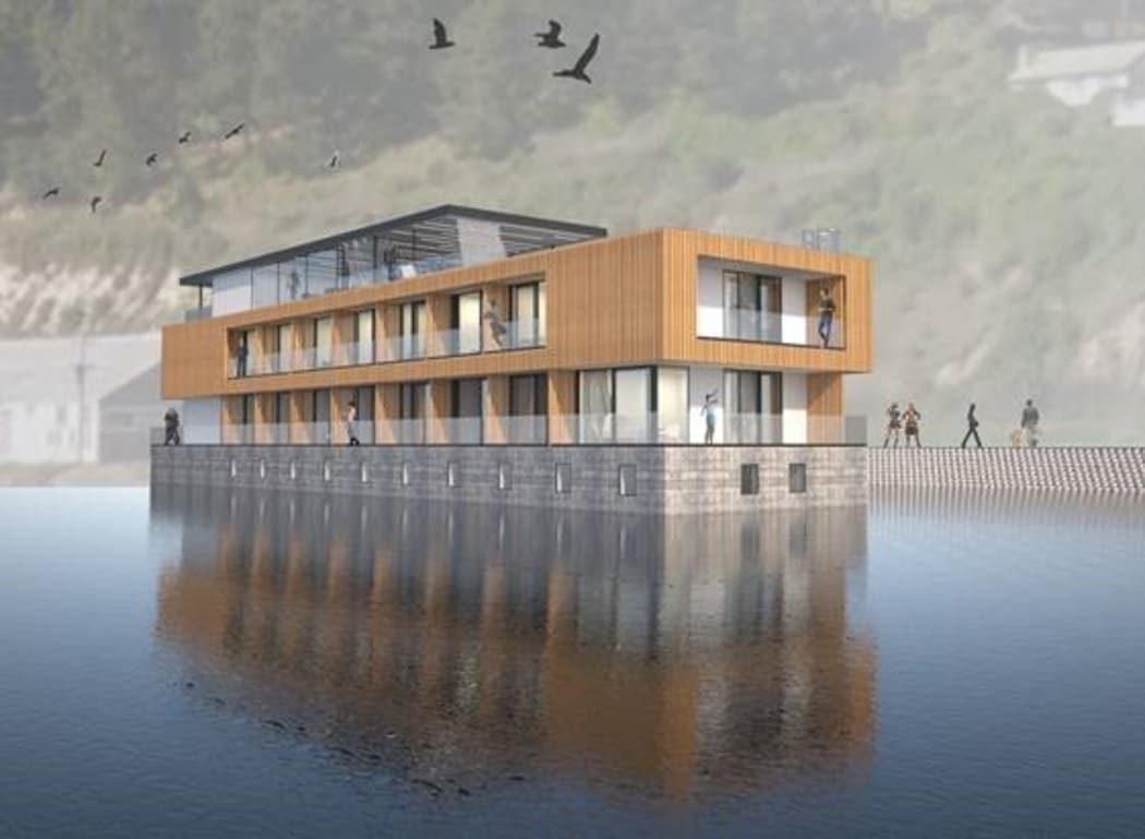 Concept for the floating hotel.