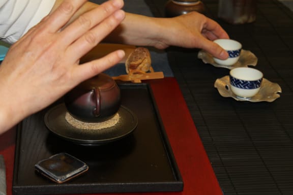 Preparing, the tea ceremony