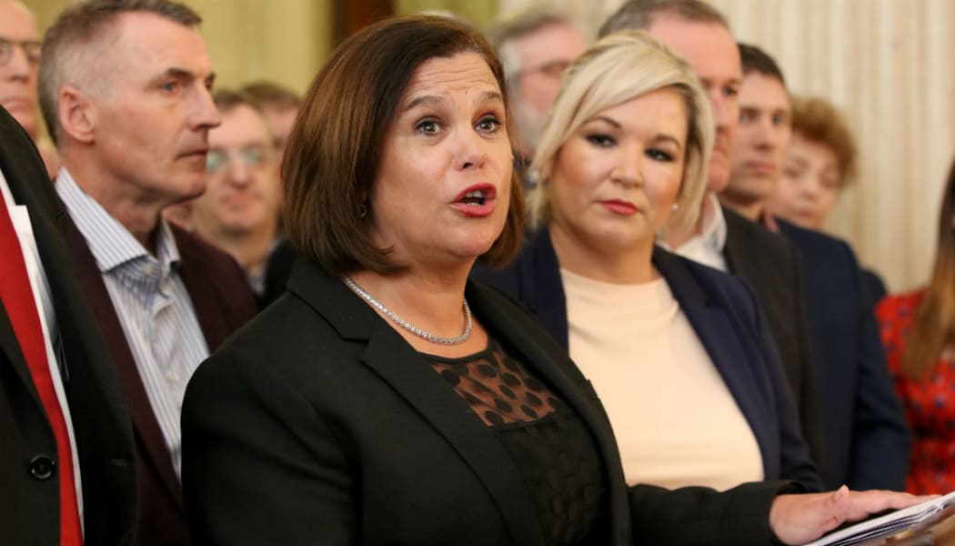 Irish republican Sinn Fein party leader Mary Lou McDonald.