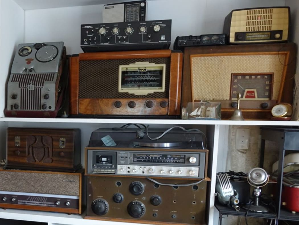 Old radio at Tauranga's Village Radio Station