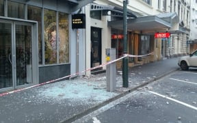 Earthquake damage in Central Wellington.