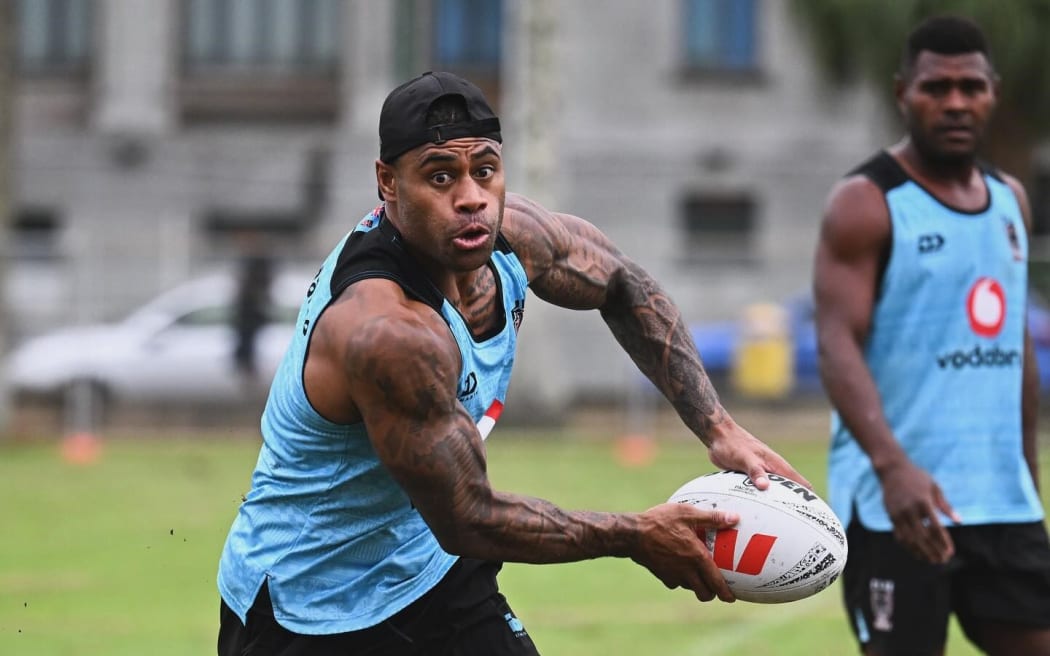 Fiji Bati star Kevin Naiqama trains at Albert Park in Suva. 17 October 2024