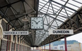 Dunedin railway station sign
