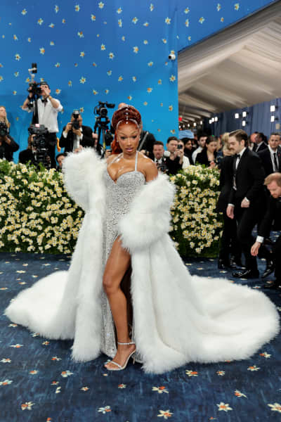 Megan Thee Stallion attends the 2025 Met Gala Celebrating "Superfine: Tailoring Black Style" at Metropolitan Museum of Art on May 05, 2025 in New York City.