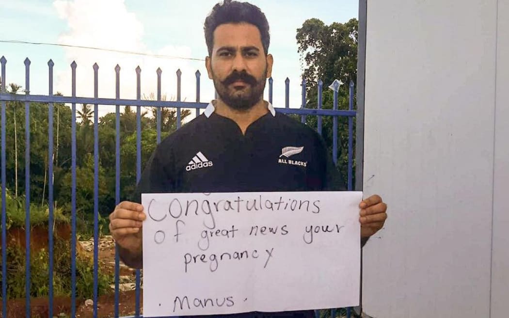 A Manus refugee congratulates Jacinda Ardern.
