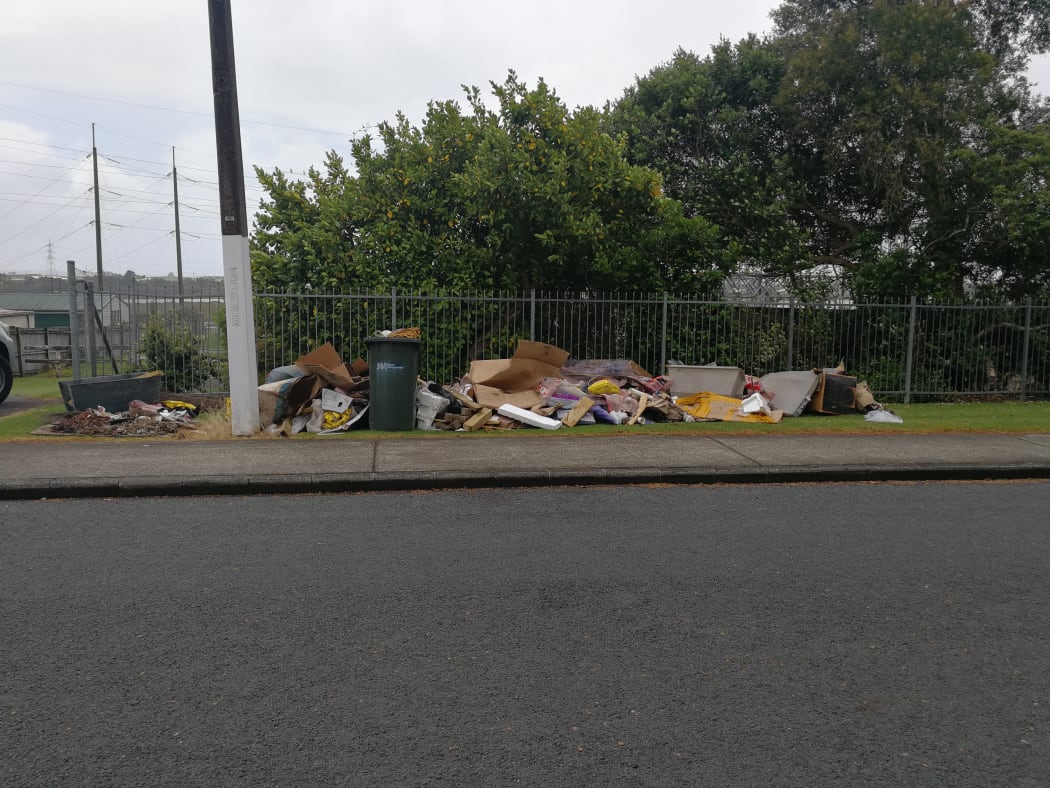 Rubbish dumped in Auckland.