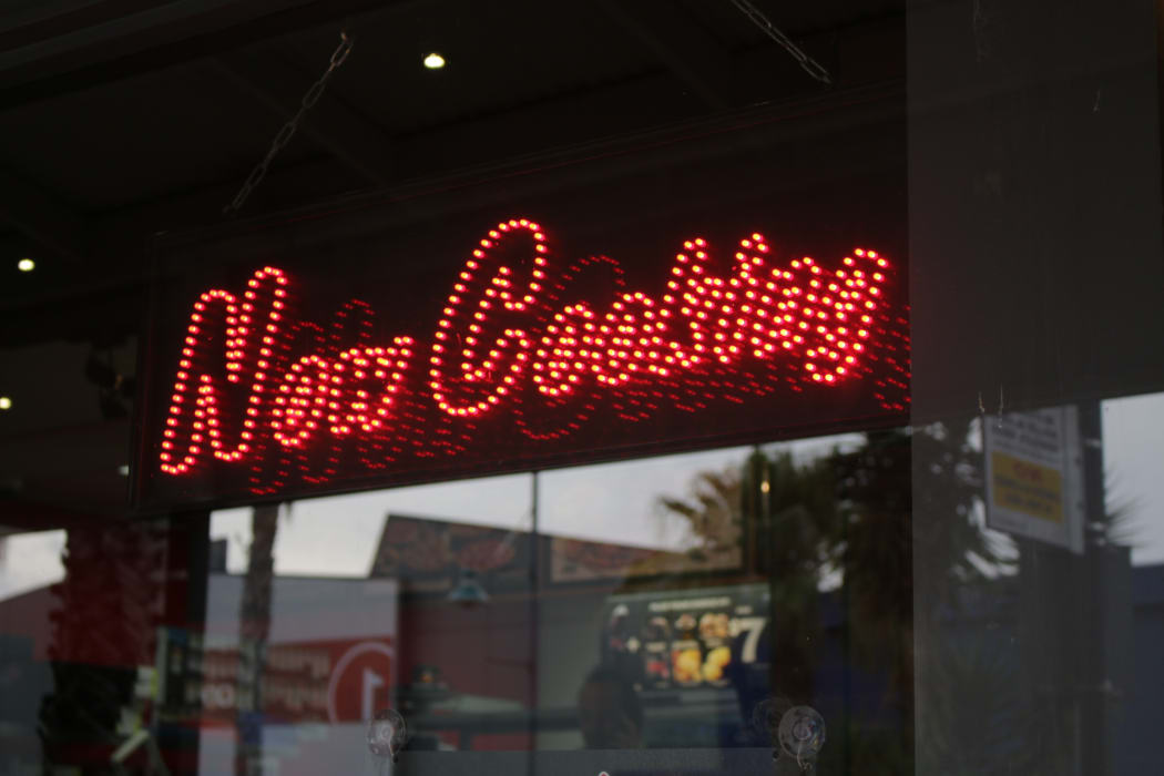 "Now Cooking": The power is being restored to Gisborne, including this pizza joint on Gladstone Rd, after more than 30 hours without it.