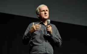 Writer/director James Cameron of 'Avatar 2' speaks onstage during CinemaCon 2016