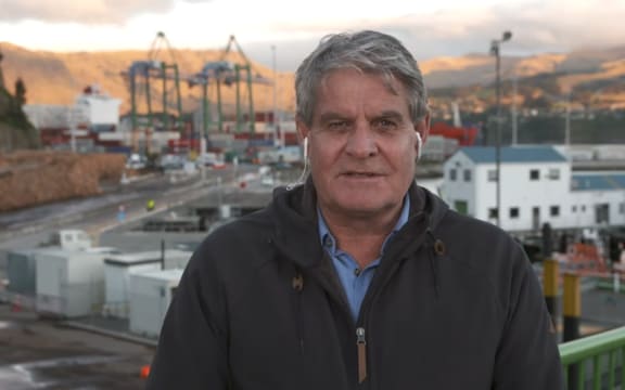 Maritime Union national secretary Craig Harrison at Lyttelton Port.