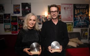 Karyn Hay and Tony Stamp at the Taite Prize 2022