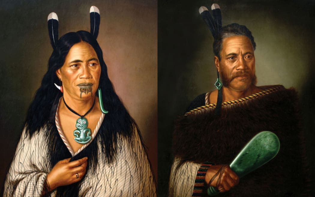 The paintings "Chieftainess Ngatai-Raure" and "Chief Ngatai-Raure" by Gottfried Lindauer were taken in the raid overnight.
