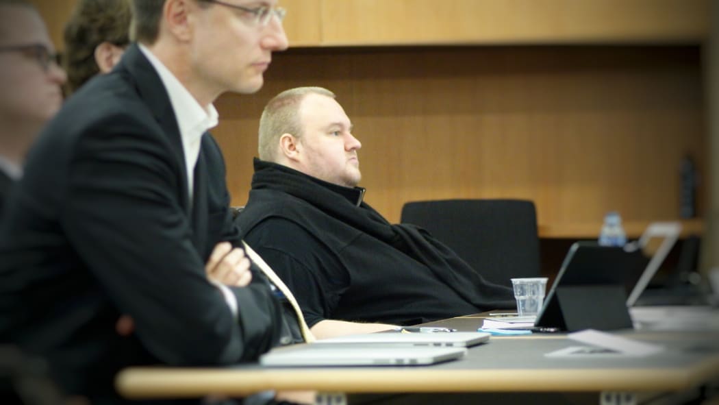 Kim Dotcom at his extradition hearing
