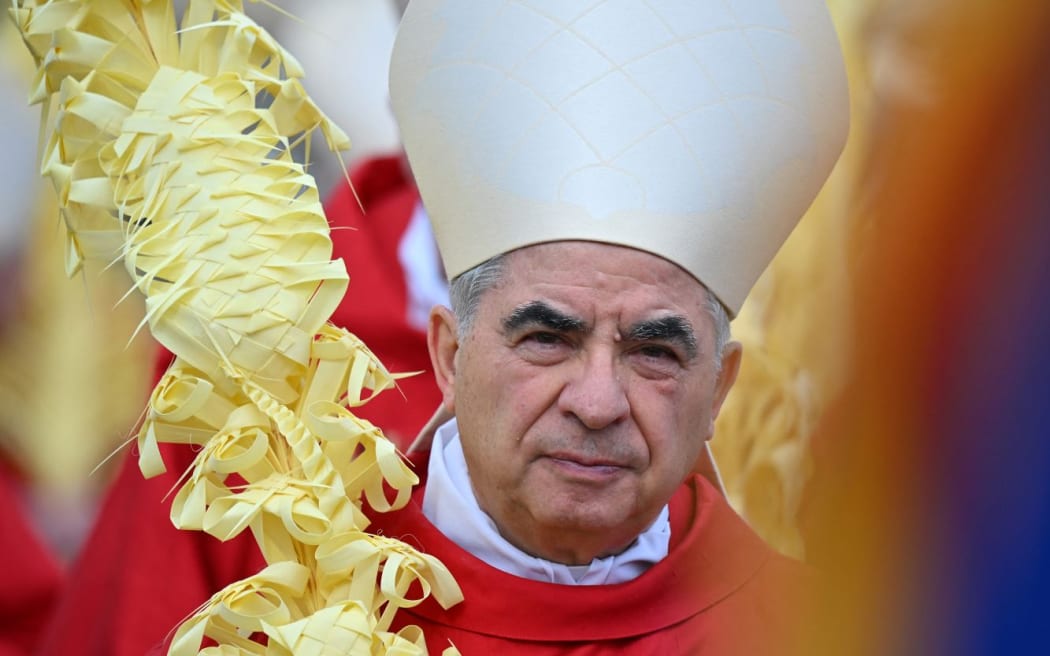 Cardinal Giovanni Angelo Becciu at St Peter's Basilica at the Vatican, in June 2018.