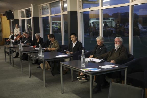 Rotorua councillors face the public at the meeting