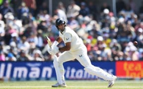 New Zealand player Rachin Ravindra on the third day of the first cricket test between New Zealand and England at Hagley Oval in Christchurch, New Zealand. Saturday, Nov. 30, 2024. ©Copyright Photo: Chris Symes / www.photosport.nz