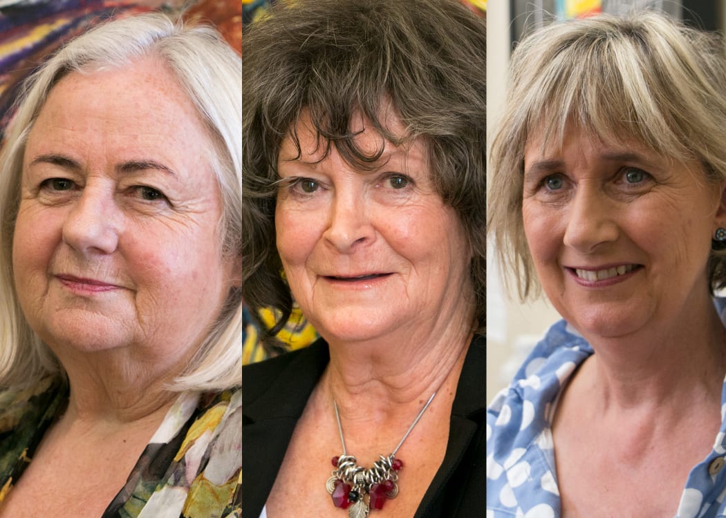 Marilyn McAuslin (left), Maggie Wilkinson (center) and Marie Haywood (right) say they were forced to adopt out their children from the 1950s to the 1980s.
