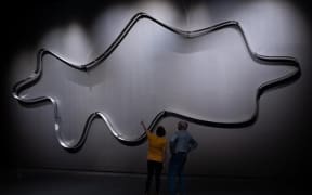 The newly constructed massive ‘Convolutions’, now showing at NPDC’s Govett-Brewster Art Gallery and Len Lye Centre