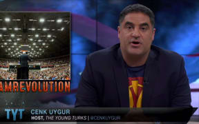 A screencap of Cenk Uygur on YouTube