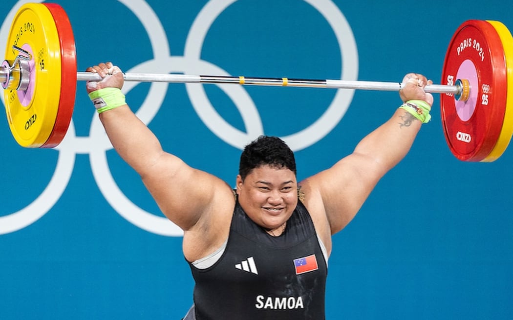 Iuniarra Sipaia competed in the women's weightlifting over 81kg at the 2024 Paris Olympics and finished 11th. Kirk Corrie/ONOC