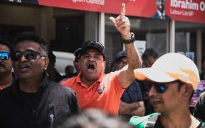 Wellington Dairy owner protest