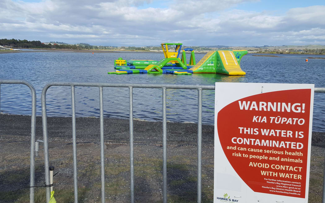 Pandora Pond which has been closed due to high levels of feacal matter detected this week.