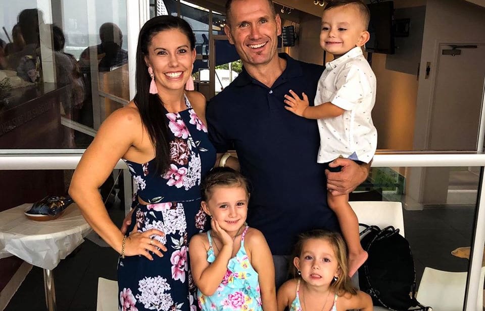 Hannah and Rowan Baxter and their three children