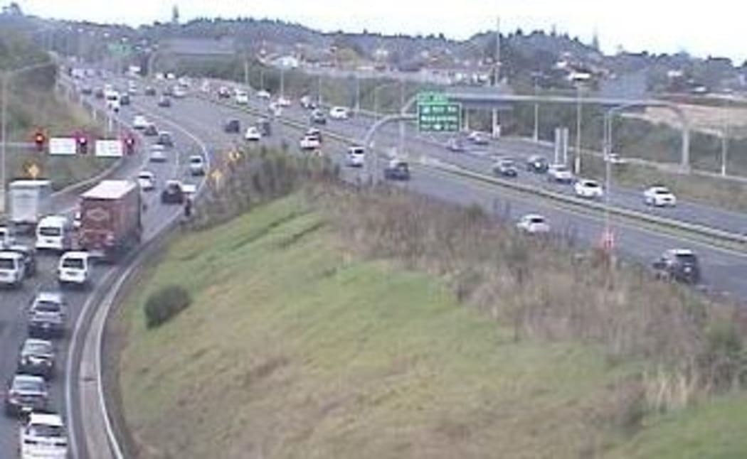Traffic is heavy at the State Highway 1/State Highway 20 interchange.
