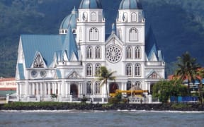 Catholic Cathedral in Apia in Samoa. church, christian