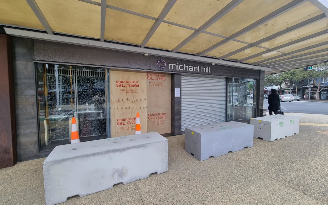 The Michael Hill store in Takapuna has closed after several burglaries and ram-raids in 2022.